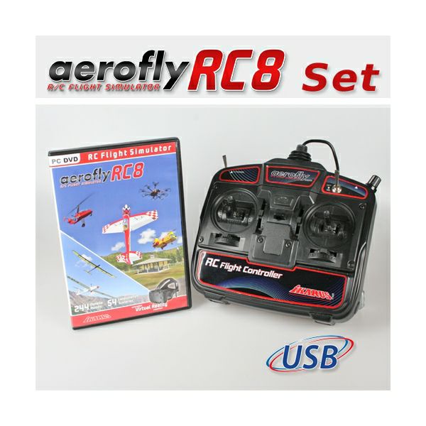 Set:aeroflyRC8 mit USB-FligtController