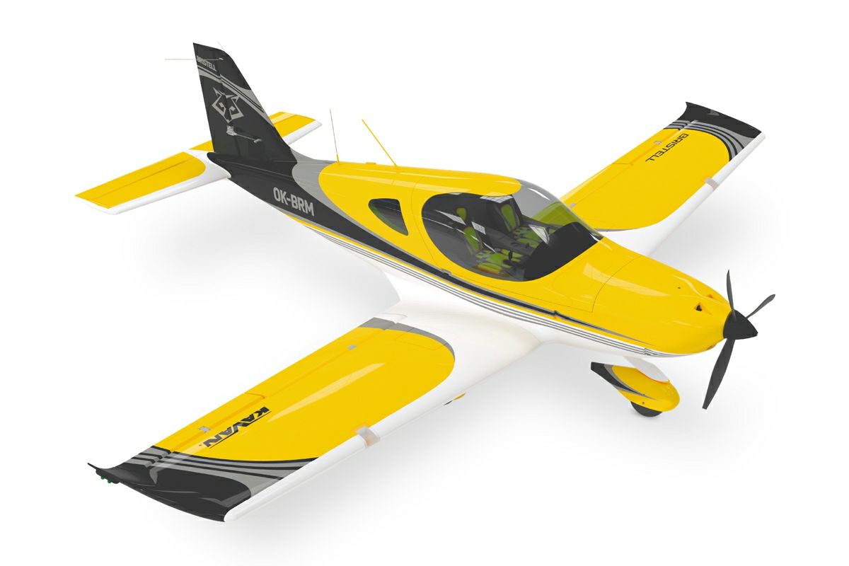KAVAN Bristell B23 1600 mm ARF-Gelb