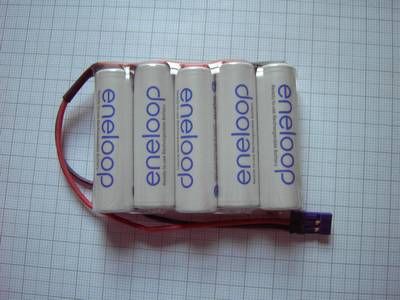 Eneloop-Empfängerakku 2000 mAh 5er in Reihe