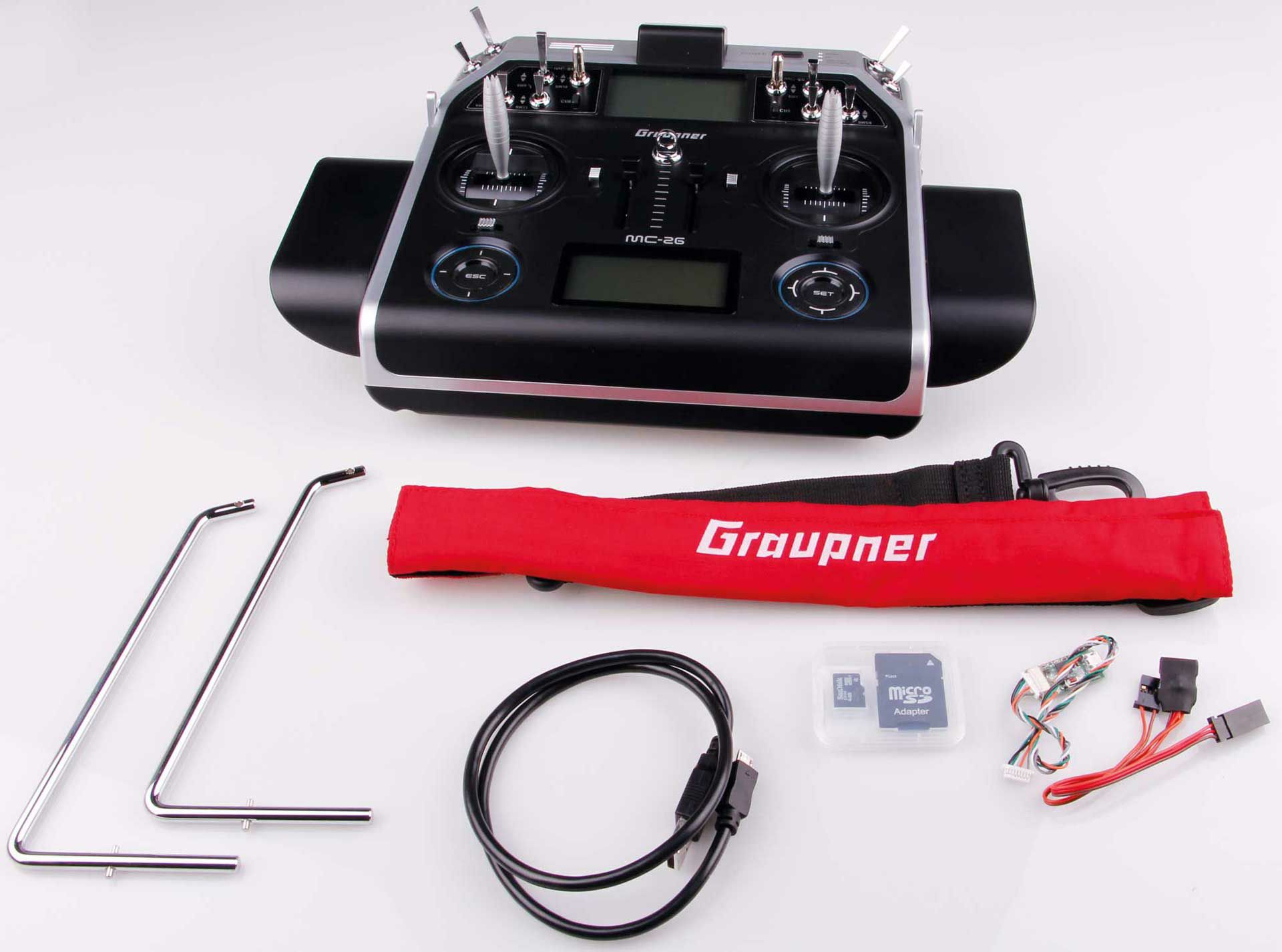 Graupner MC - 26 HoTT Fernsteuerung 2,4 GHz-SET mit Empfänger GR-16