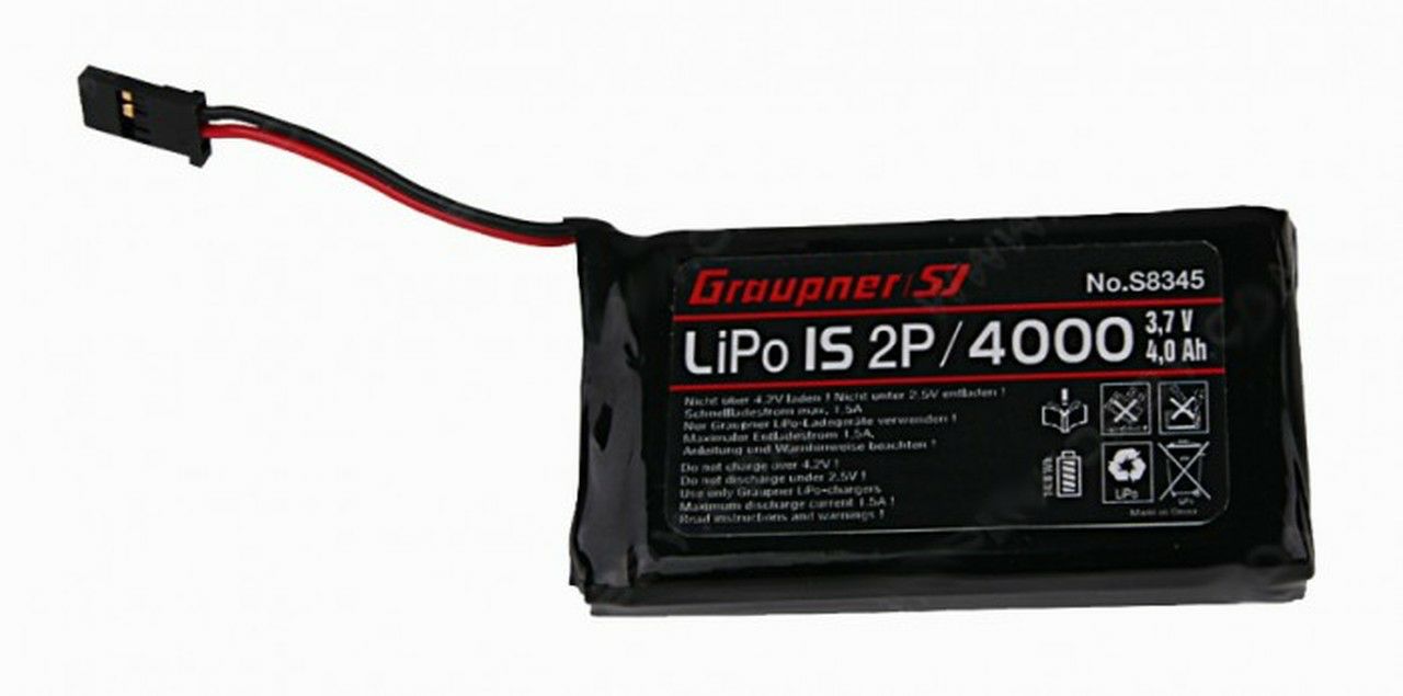 Graupner LiPo-Senderakku 1S2P/4000 3.8V JR für MX-12/16/20, MZ-18, MZ-24,MC-20,MC-32