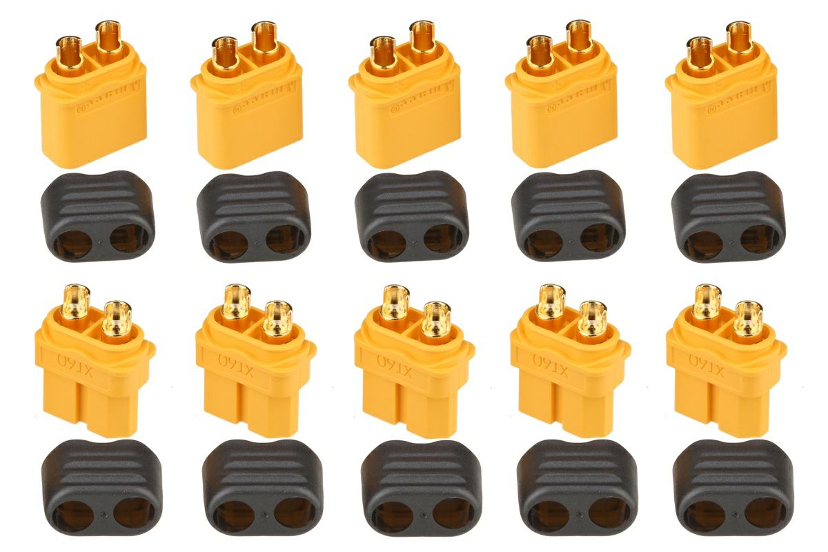 Amass Goldkontakt TX60 5x Stecker + 5x Buchse