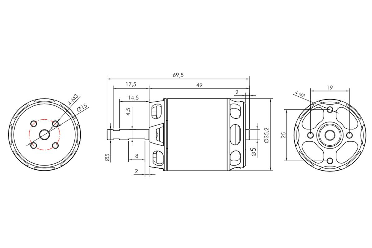 KAVAN Brushless Motor PRO 3548-900